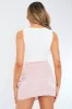 Pink Textured Satin Mini Skirt - Azure sold by Rebellious Fashion