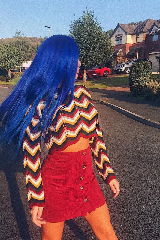 Wine Corduroy Button Front Mini Skirt - Elcie sold by Rebellious Fashion