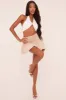 Beige Shirring Detail Puffball Mini Skirt - Gracen sold by Rebellious Fashion