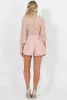 Pink Plunge Lace Playsuit - Yasmine sold by Rebellious Fashion