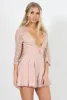 Pink Plunge Lace Playsuit - Yasmine sold by Rebellious Fashion