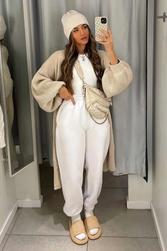 Beige Cable Knit Cardigan - Alice sold by Rebellious Fashion