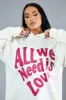 Cream Oversized Slogan Hoodie - Sora sold by Rebellious Fashion