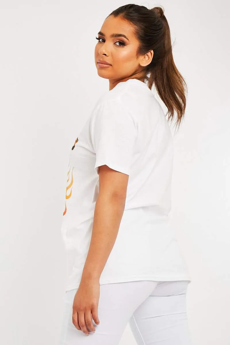 White Fearless Tiger Printed T-shirt - Makari sold by Rebellious Fashion product image thumbnail 4