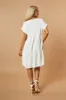 White V-Neck Tiered Frill Mini Dress - Kate sold by Rebellious Fashion