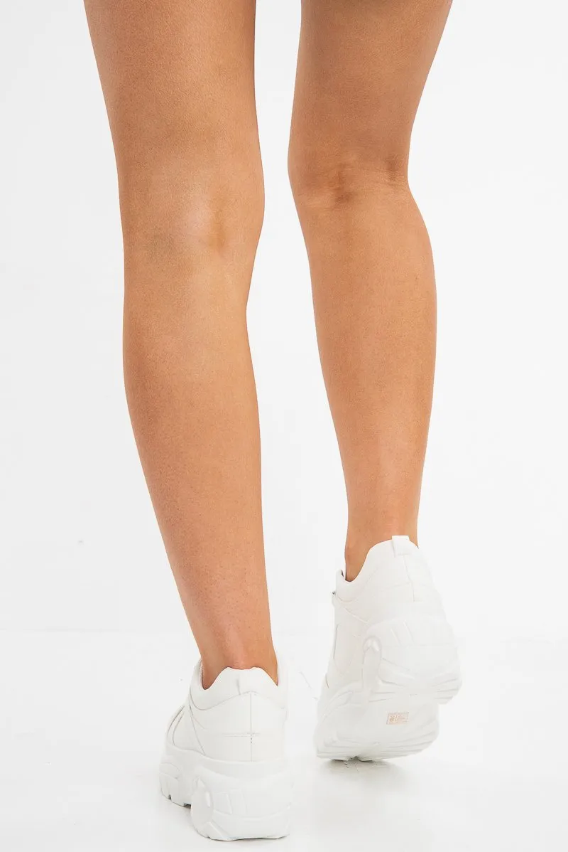 White Extreme Chunky Sole Trainers - Layla sold by Rebellious Fashion product image thumbnail 4