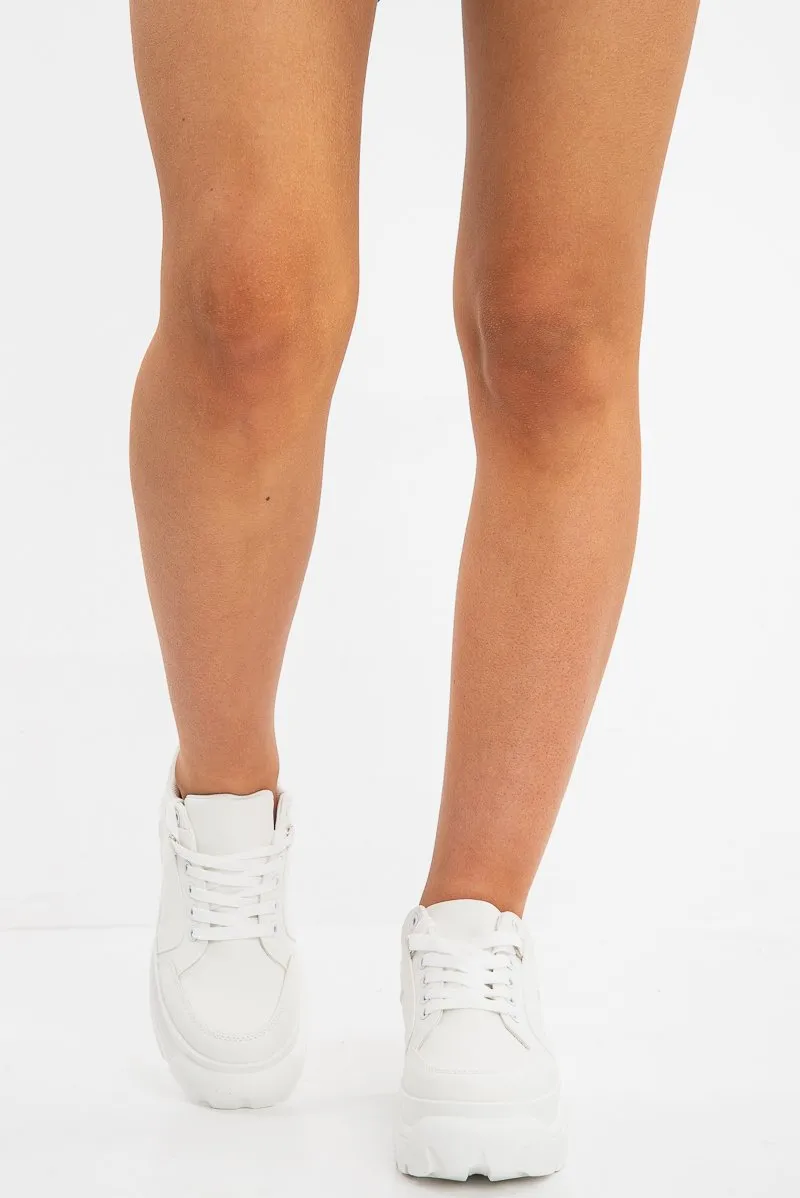 White Extreme Chunky Sole Trainers - Layla sold by Rebellious Fashion product image thumbnail 2
