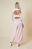 Cream Knit Front Cut Out Long Sleeve Crop Top - Bunko sold by Rebellious Fashion