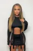 Black Knot Detail Crop Top & Mini Skirt Set - Isabel sold by Rebellious Fashion
