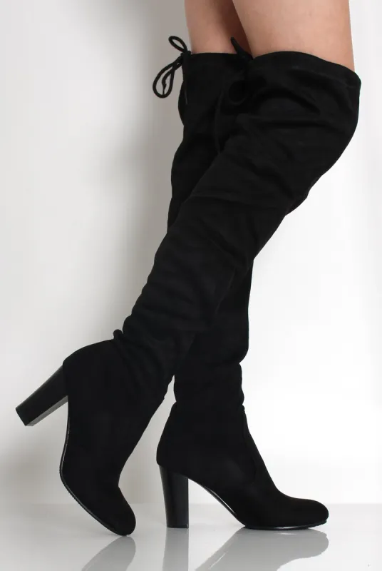 Camilla Over The Knee Suede Boots sold by Rebellious Fashion