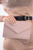 Pink Quilted Envelope Clutch Bag - Evelina sold by Rebellious Fashion