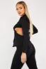 Black Backless Cut Out Shirt - Maja sold by Rebellious Fashion