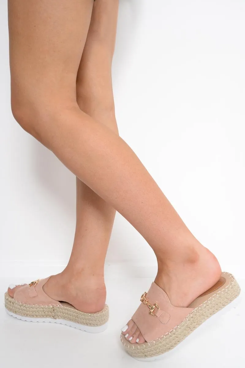 Pink Woven Platform Slip On Sandals - Liara sold by Rebellious Fashion product image thumbnail 4