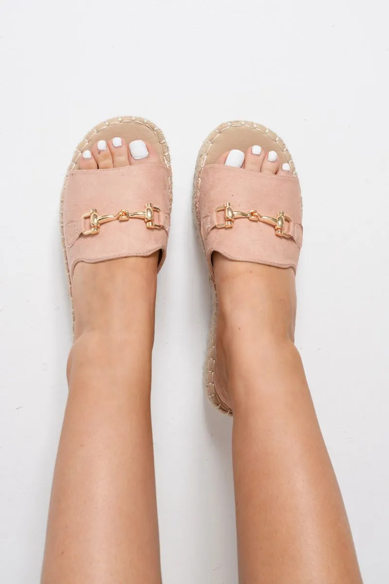 Pink Woven Platform Slip On Sandals - Liara sold by Rebellious Fashion product image thumbnail 2