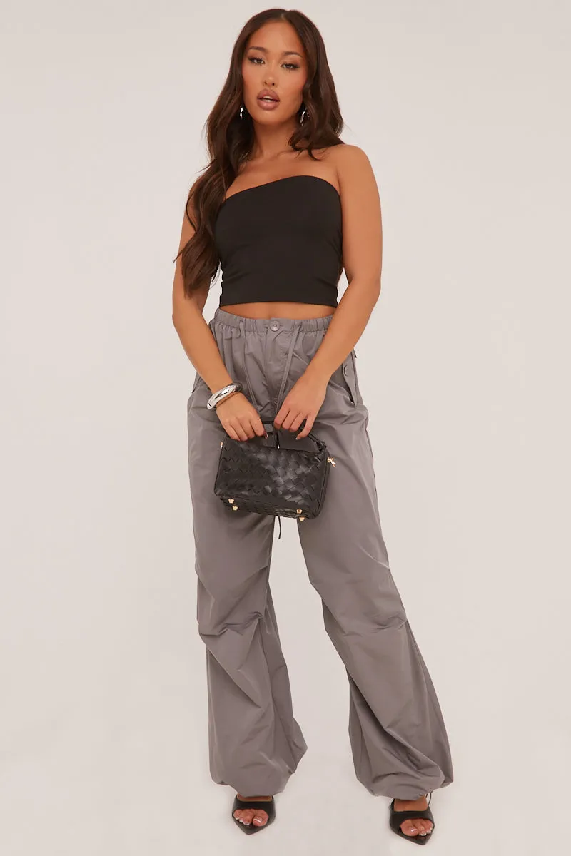 Black Bandeau Cropped Top - Elenor sold by Rebellious Fashion product image thumbnail 2