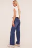 Mid Blue Stretch High Waist Tun Up Hem Mom Jeans - Nirvana sold by Rebellious Fashion