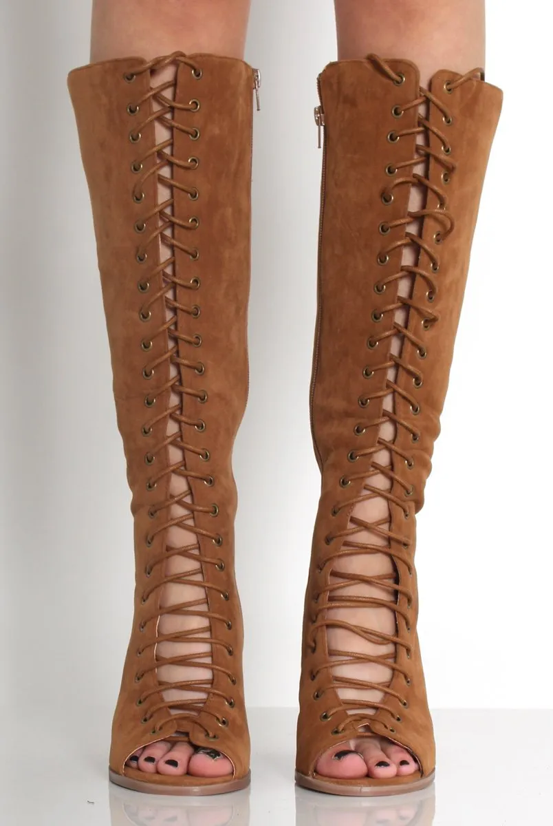 Devon Tan Knee High Boots sold by Rebellious Fashion product image thumbnail 3