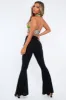 Black Flared Slinky Trousers - Teena sold by Rebellious Fashion
