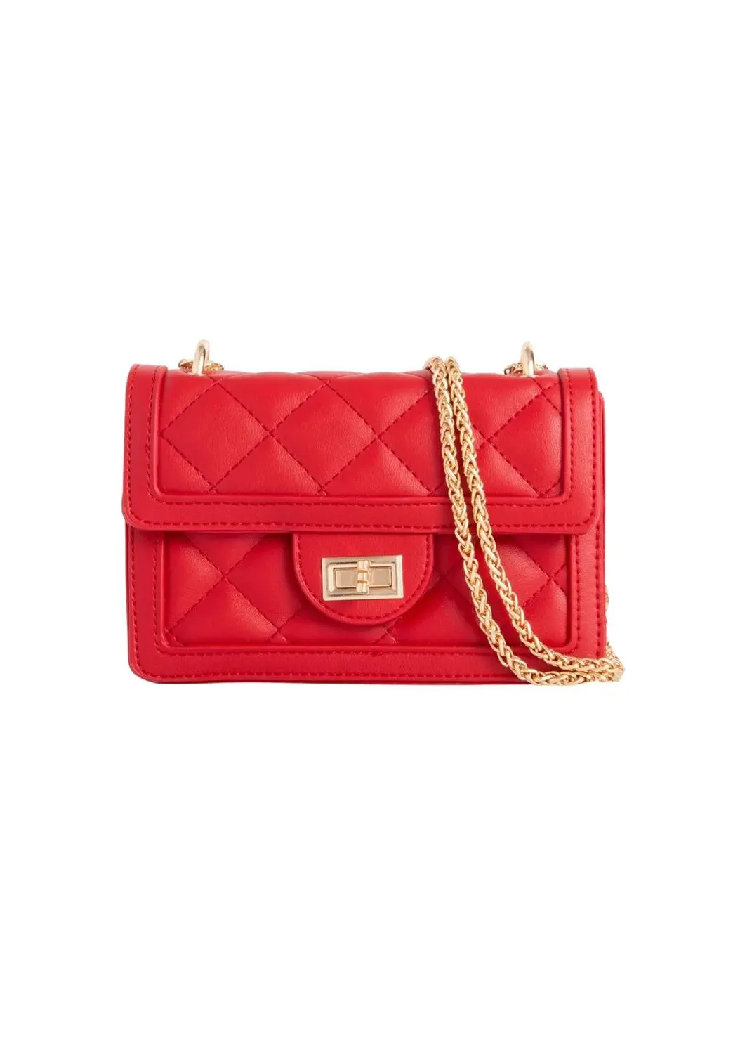 Red Quilted Mini Crossbody Bag - Clementine sold by Storm Desire