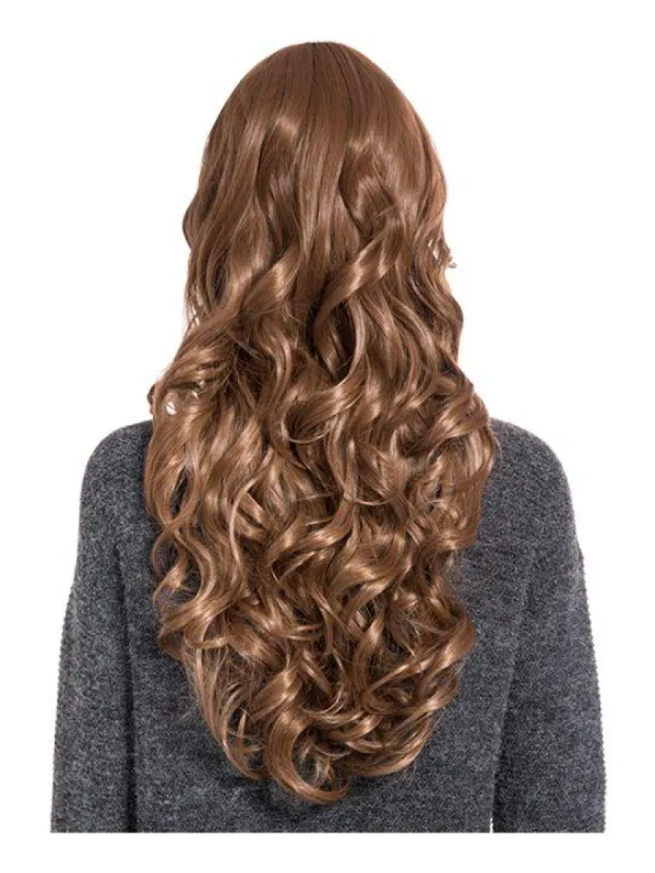 Olivia Curly Full Head Wig in Golden Brown sold by Storm Desire