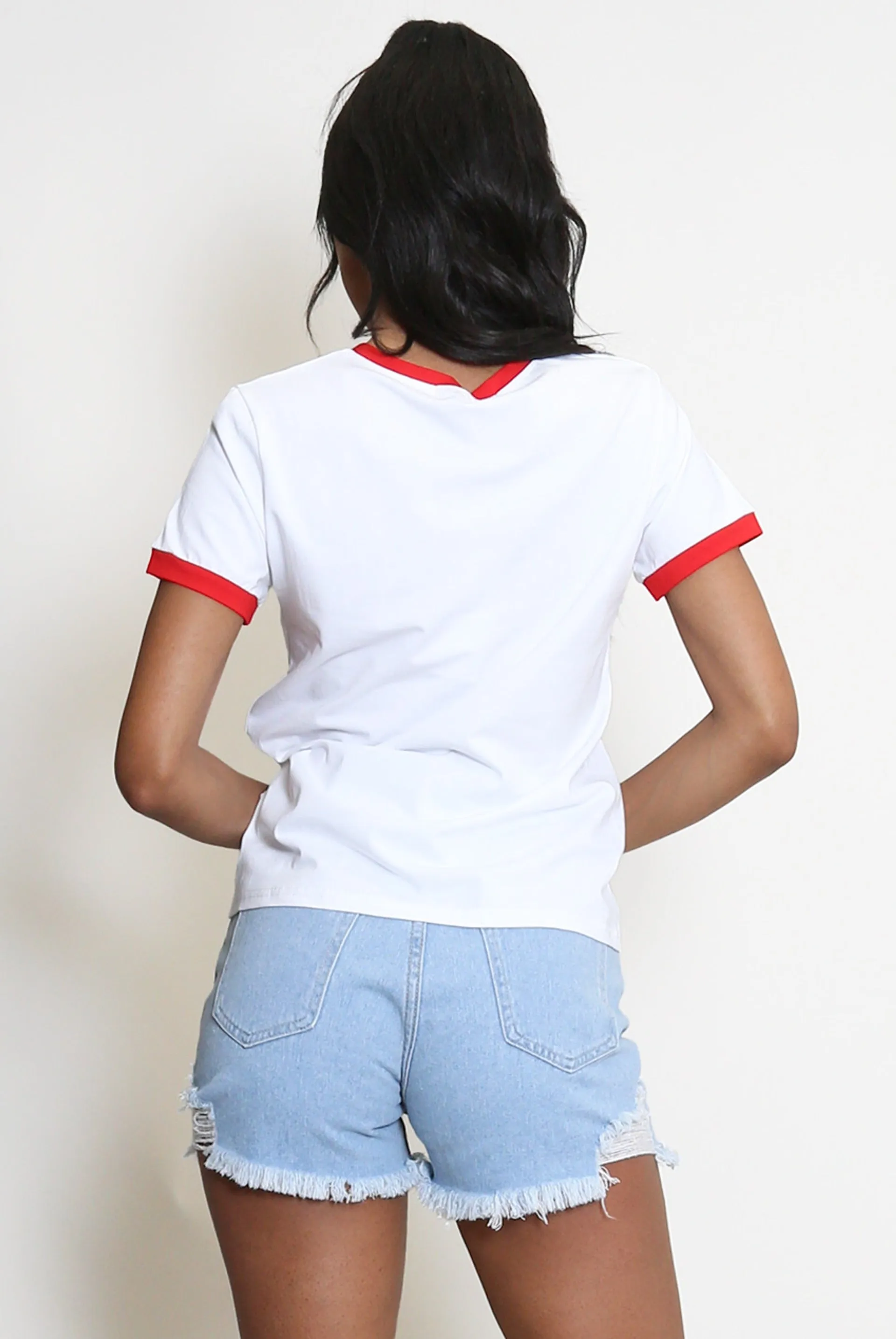 Cherry Sequin Round Neck T Shirts - Sisi sold by Storm Desire product image thumbnail 3