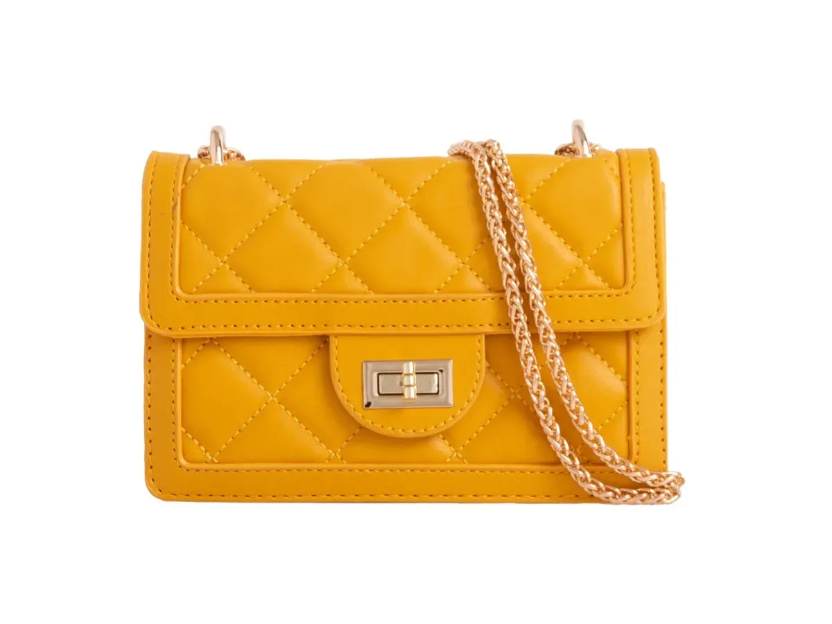 Quilted Mini Crossbody Bag - Clementine sold by Storm Desire product image thumbnail 3