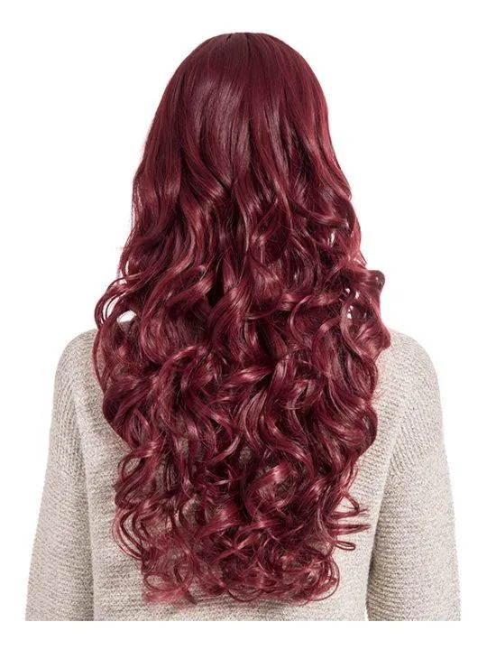 Olivia Curly Full Head Wig in Burgundy sold by Storm Desire