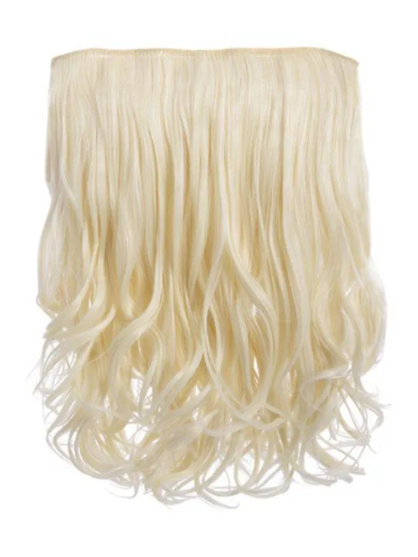 Rosie 1 Weft 16″ Curly Hair Extensions In Pure Blonde sold by Storm Desire