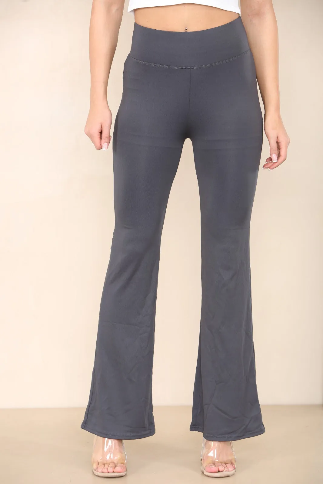 Grey Flared Leg Seamed Shaping Legging - Rosie sold by Storm Desire product image thumbnail 2