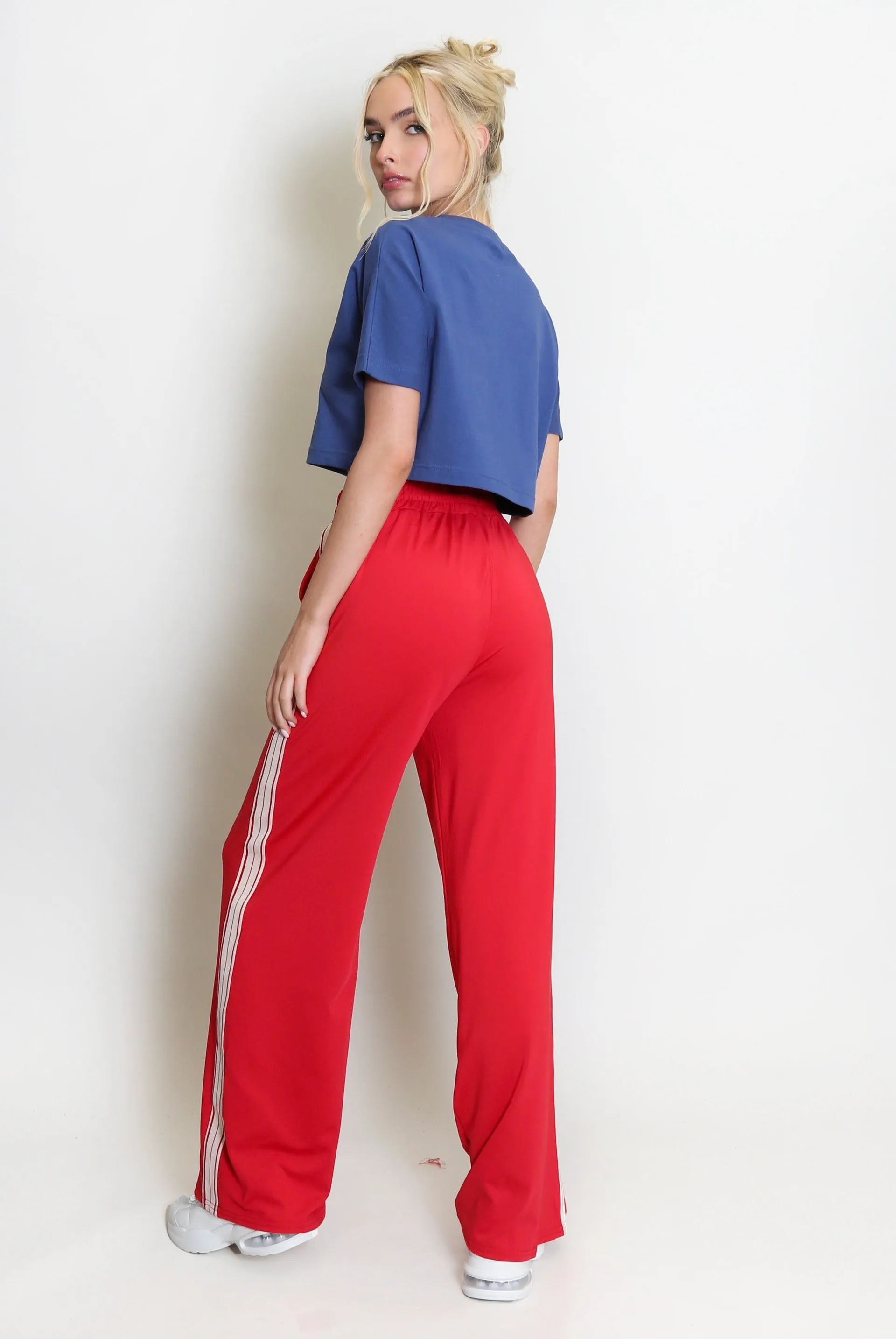 Side Stripe Wide Leg Trouser - Delaney sold by Storm Desire product image thumbnail 2