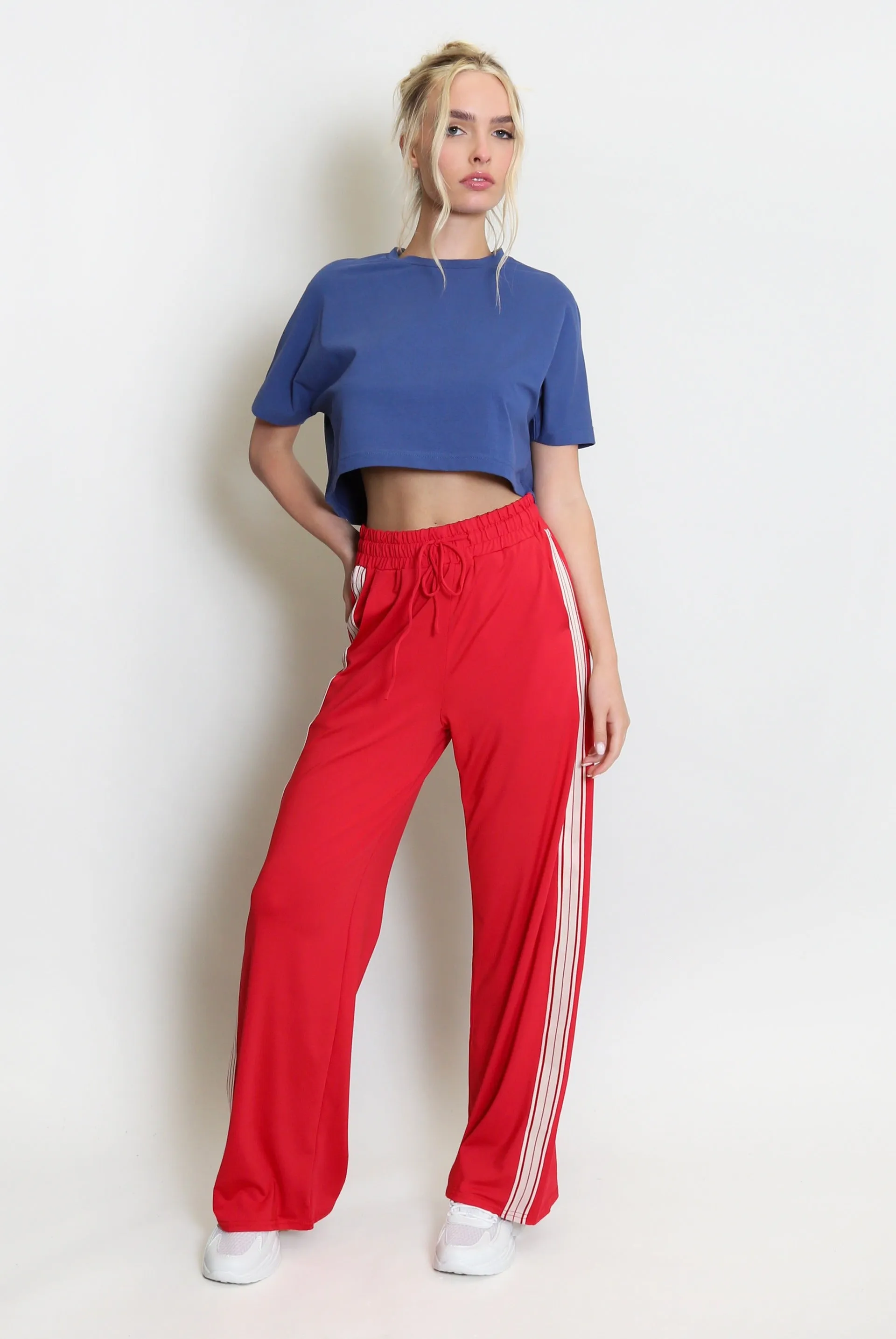 Side Stripe Wide Leg Trouser - Delaney sold by Storm Desire product image thumbnail 3