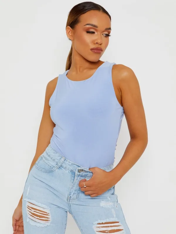 Slinky Racer Back Sleeveless Bodysuit - Gabriela sold by Storm Desire