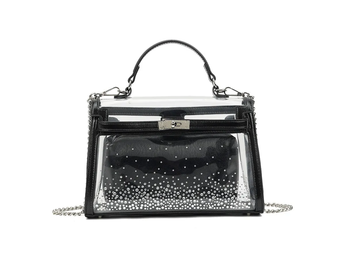 Clear Top Handle Metallic Bag - Nyla sold by Storm Desire product image thumbnail 5