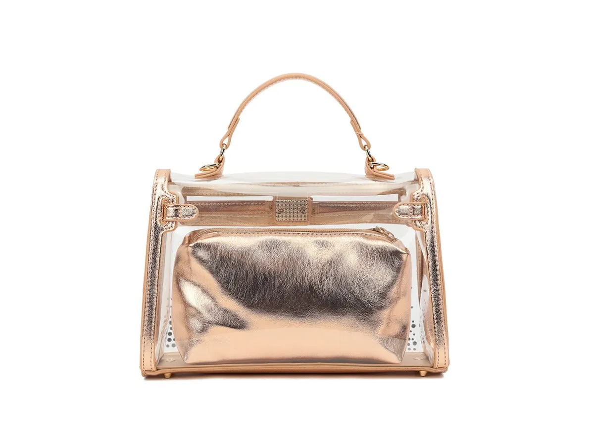 Clear Top Handle Metallic Bag - Nyla sold by Storm Desire product image thumbnail 2