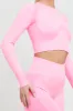 Hot Pink Back Cut Out Two Tone Active Top & Pants Set - Angela sold by Storm Desire