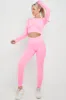 Hot Pink Back Cut Out Two Tone Active Top & Pants Set - Angela sold by Storm Desire