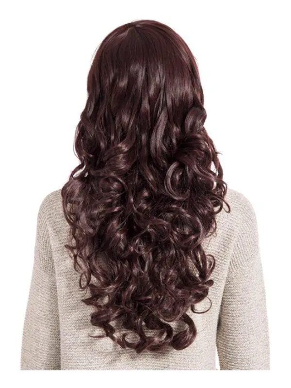 Olivia Curly Full Head Wig in Plum sold by Storm Desire