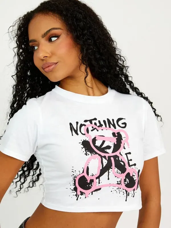 Nothing Graphic Printed Crop Top - Zoey sold by Storm Desire product image thumbnail 4
