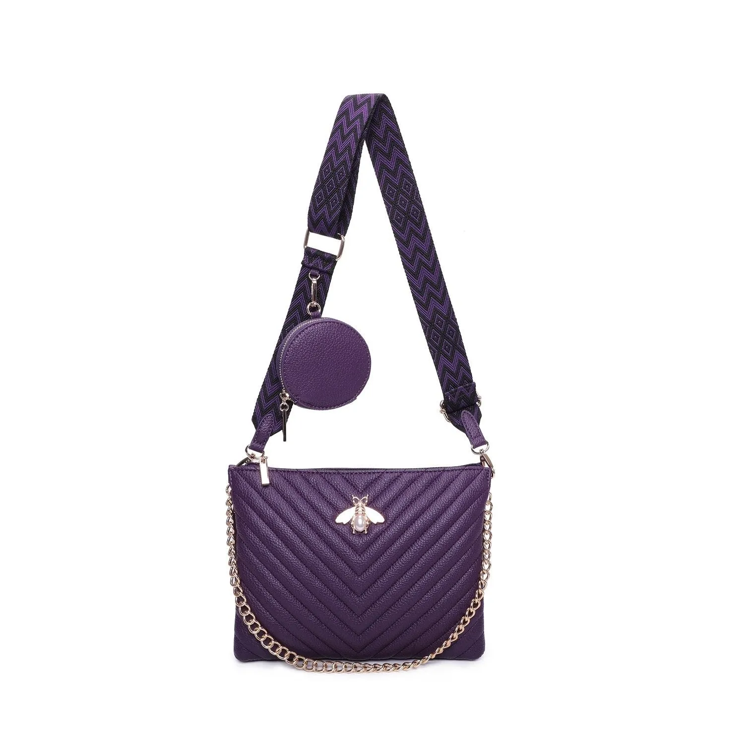 Woven Strap Bee Crossbody Bag - Arabella sold by Storm Desire product image thumbnail 2