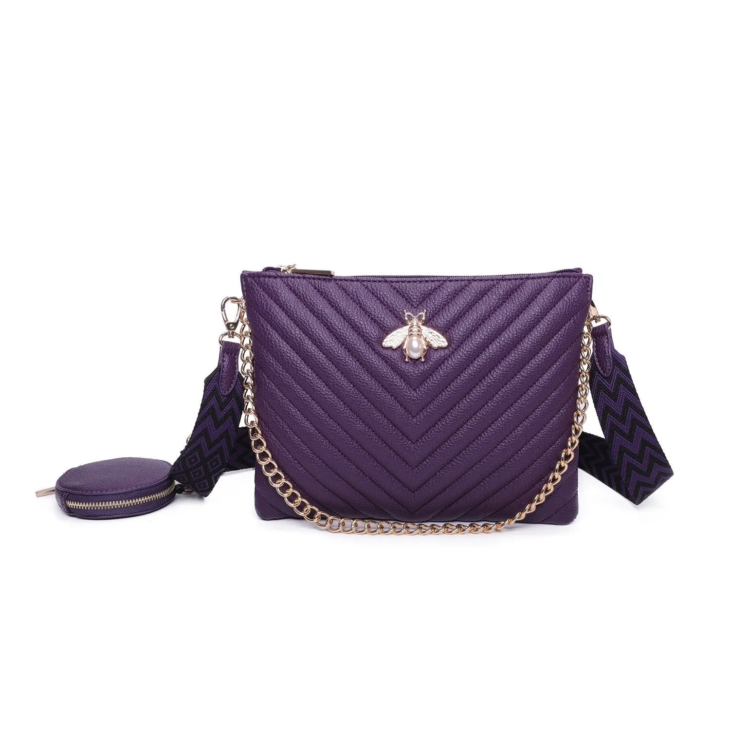 Woven Strap Bee Crossbody Bag - Arabella sold by Storm Desire product image thumbnail 3