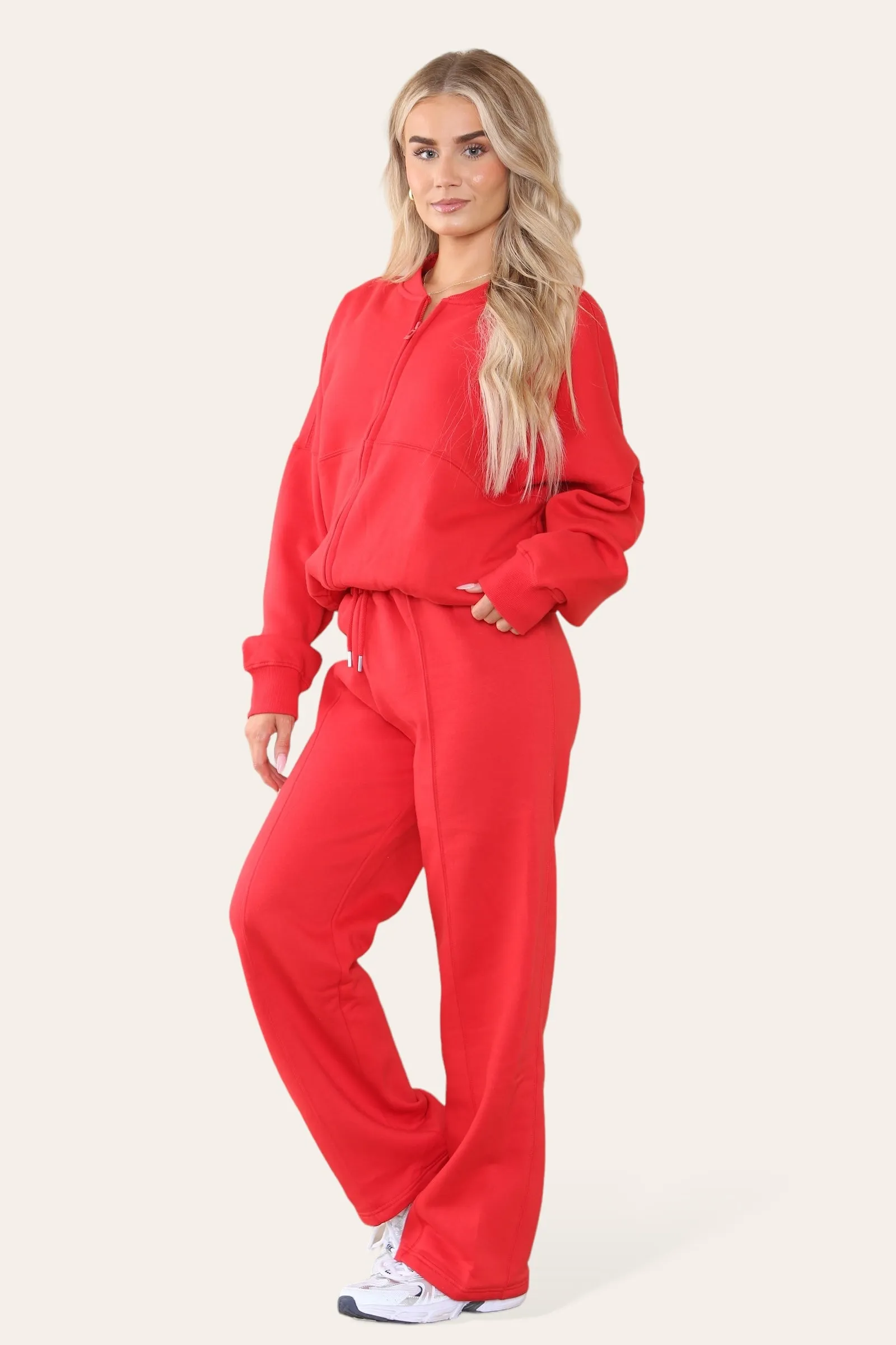 Bomber Style Oversize Fleece Zipper & Jogger Set - Sara sold by Storm Desire product image thumbnail 3