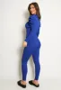 Royal Blue Ribbed Knitted Ruffle Jumper & Legging Set - Lacey sold by Storm Desire