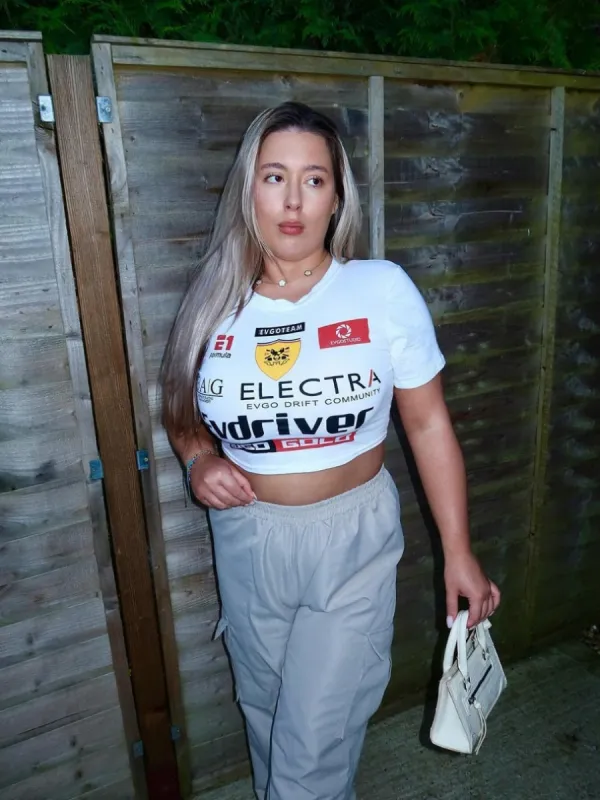 Electra Racing Graphic Crop Top - Aaliyah sold by Storm Desire