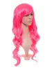 Carnation Pink Long Curly Party Wig sold by Storm Desire