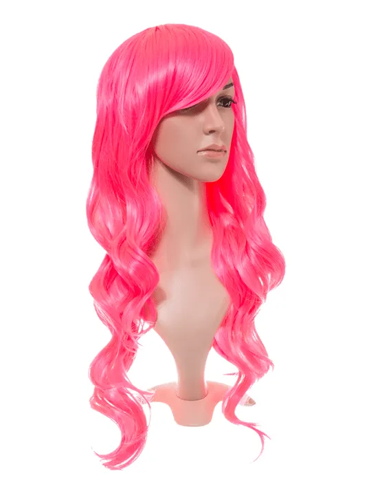 Carnation Pink Long Curly Party Wig sold by Storm Desire product image thumbnail 2