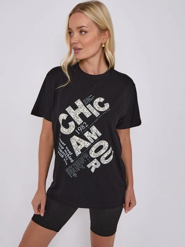 Leopard Chic Amour Graphic T-Shirt - Adaline sold by Storm Desire