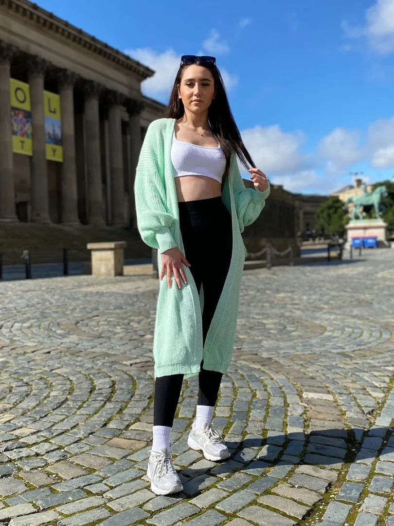 Mint Oversize Longline Knitted Cardigan - Kori sold by Storm Desire