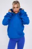 Royal Blue Ribbed Leggings & Ruched Sleeve Hoodie Set - Ellie sold by Storm Desire