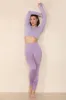 Lilac Cut Out Top And Push Up Legging Gym Set - Mina sold by Storm Desire