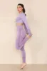 Lilac Cut Out Top And Push Up Legging Gym Set - Mina sold by Storm Desire